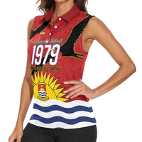 Mauri Kiribati Independence Day Women Sleeveless Polo Shirt 1979 Proud National Frigatebird LT14 - Polynesian Pride