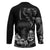 Black Hafa Adai Guam Hockey Jersey Chamorro Latte Stone Hand With Plumeria - Polynesian Pride