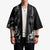 Black Hafa Adai Guam Kimono Chamorro Latte Stone Hand With Plumeria - Polynesian Pride