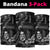 Black Hafa Adai Guam Neck Gaiter Chamorro Latte Stone Hand With Plumeria - Polynesian Pride