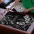 Black Hafa Adai Guam Puzzle Chamorro Latte Stone Hand With Plumeria - Polynesian Pride