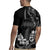 Black Hafa Adai Guam Rugby Jersey Chamorro Latte Stone Hand With Plumeria