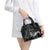 Black Hafa Adai Guam Shoulder Handbag Chamorro Latte Stone Hand With Plumeria
