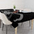 Black Hafa Adai Guam Tablecloth Chamorro Latte Stone Hand With Plumeria