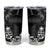 Black Hafa Adai Guam Tumbler Cup Chamorro Latte Stone Hand With Plumeria
