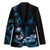 Blue Hafa Adai Guam Blazer Chamorro Latte Stone Hand With Plumeria - Polynesian Pride