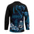 Blue Hafa Adai Guam Hockey Jersey Chamorro Latte Stone Hand With Plumeria - Polynesian Pride