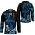 Blue Hafa Adai Guam Hockey Jersey Chamorro Latte Stone Hand With Plumeria - Polynesian Pride