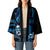 Blue Hafa Adai Guam Kimono Chamorro Latte Stone Hand With Plumeria - Polynesian Pride