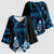 Blue Hafa Adai Guam Kimono Sleeve Blouse Chamorro Latte Stone Hand With Plumeria - Polynesian Pride