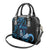 Blue Hafa Adai Guam Shoulder Handbag Chamorro Latte Stone Hand With Plumeria