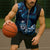 Blue Hafa Adai Guam Sleeveless Zip Hoodie Chamorro Latte Stone Hand With Plumeria - Polynesian Pride