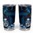 Blue Hafa Adai Guam Tumbler Cup Chamorro Latte Stone Hand With Plumeria