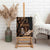 Brown Hafa Adai Guam Canvas Wall Art Chamorro Latte Stone Hand With Plumeria