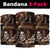 Brown Hafa Adai Guam Neck Gaiter Chamorro Latte Stone Hand With Plumeria - Polynesian Pride