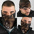 Brown Hafa Adai Guam Neck Gaiter Chamorro Latte Stone Hand With Plumeria - Polynesian Pride