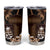 Brown Hafa Adai Guam Tumbler Cup Chamorro Latte Stone Hand With Plumeria
