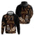 Brown Hafa Adai Guam Zip Hoodie Chamorro Latte Stone Hand With Plumeria