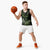 Green Hafa Adai Guam Basketball Jersey Chamorro Latte Stone Hand With Plumeria - Polynesian Pride