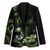 Green Hafa Adai Guam Blazer Chamorro Latte Stone Hand With Plumeria - Polynesian Pride