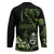 Green Hafa Adai Guam Hockey Jersey Chamorro Latte Stone Hand With Plumeria - Polynesian Pride
