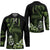 Green Hafa Adai Guam Hockey Jersey Chamorro Latte Stone Hand With Plumeria - Polynesian Pride