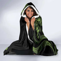 Green Hafa Adai Guam Hooded Blanket Chamorro Latte Stone Hand With Plumeria