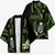 Green Hafa Adai Guam Kimono Chamorro Latte Stone Hand With Plumeria - Polynesian Pride