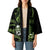 Green Hafa Adai Guam Kimono Chamorro Latte Stone Hand With Plumeria - Polynesian Pride
