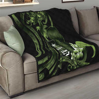 Green Hafa Adai Guam Quilt Chamorro Latte Stone Hand With Plumeria