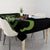Green Hafa Adai Guam Tablecloth Chamorro Latte Stone Hand With Plumeria
