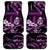 Purple Hafa Adai Guam Car Mats Chamorro Latte Stone Hand With Plumeria