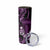 Purple Hafa Adai Guam Skinny Tumbler Chamorro Latte Stone Hand With Plumeria