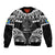 Palau Constitution Day Bomber Jacket Belau Seal With Polynesian Pattern - Black