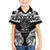 Palau Constitution Day Kid Hawaiian Shirt Belau Seal With Polynesian Pattern - Black