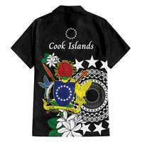 Cook Islands Independence Day Family Matching Puletasi and Hawaiian Shirt Kuki Airani Tiare Maori Polynesian Pattern - Black