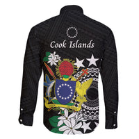 Cook Islands Independence Day Family Matching Short Sleeve Bodycon Dress and Hawaiian Shirt Kuki Airani Tiare Maori Polynesian Pattern - Black LT14 - Polynesian Pride