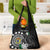 Cook Islands Independence Day Grocery Bag Kuki Airani Tiare Maori Polynesian Pattern - Black