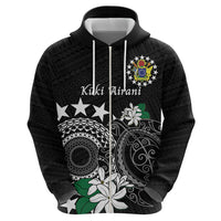 Cook Islands Independence Day Hoodie Kuki Airani Tiare Maori Polynesian Pattern - Black LT14 - Polynesian Pride
