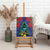 New Zealand Christmas In July Canvas Wall Art Kowhai Tui Bird With Pohutukawa - Blue