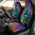 New Zealand Christmas In July Car Seat Cover Kowhai Tui Bird With Pohutukawa - Blue