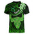 Polynesian Pride Taurus Zodiac Women V Neck T Shirt Astrological Sign Tribal Plumeria Green Galaxy LT14 - Polynesian Pride