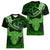 Polynesian Pride Taurus Zodiac Women V Neck T Shirt Astrological Sign Tribal Plumeria Green Galaxy LT14 - Polynesian Pride