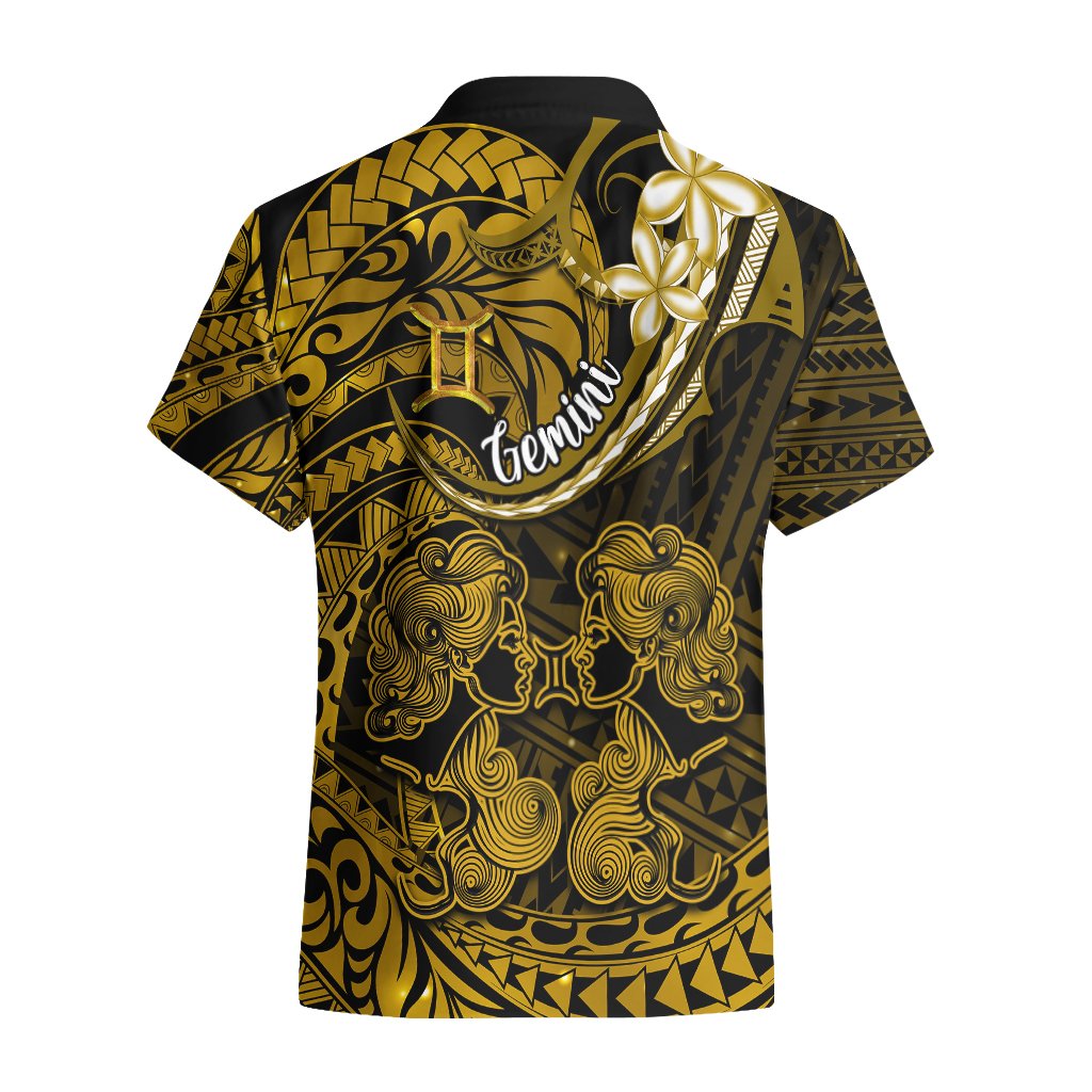 Polynesian Pride Gemini Zodiac Hawaiian Shirt Astrological Sign Tribal Plumeria Gold Galaxy LT14 - Polynesian Pride