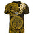 Polynesian Pride Leo Zodiac Women V Neck T Shirt Astrological Sign Tribal Plumeria Gold Galaxy LT14 - Polynesian Pride