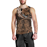 Polynesian Pride Virgo Zodiac Men Tank Top Astrological Sign Tribal Plumeria Brown Galaxy LT14 - Polynesian Pride