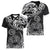 Polynesian Pride Scorpio Zodiac Women V Neck T Shirt Astrological Sign Tribal Plumeria Black LT14 - Polynesian Pride