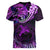 Polynesian Pride Sagittarius Zodiac Women V Neck T Shirt Astrological Sign Tribal Plumeria Purple Galaxy LT14 - Polynesian Pride