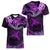 Polynesian Pride Sagittarius Zodiac Women V Neck T Shirt Astrological Sign Tribal Plumeria Purple Galaxy LT14 - Polynesian Pride