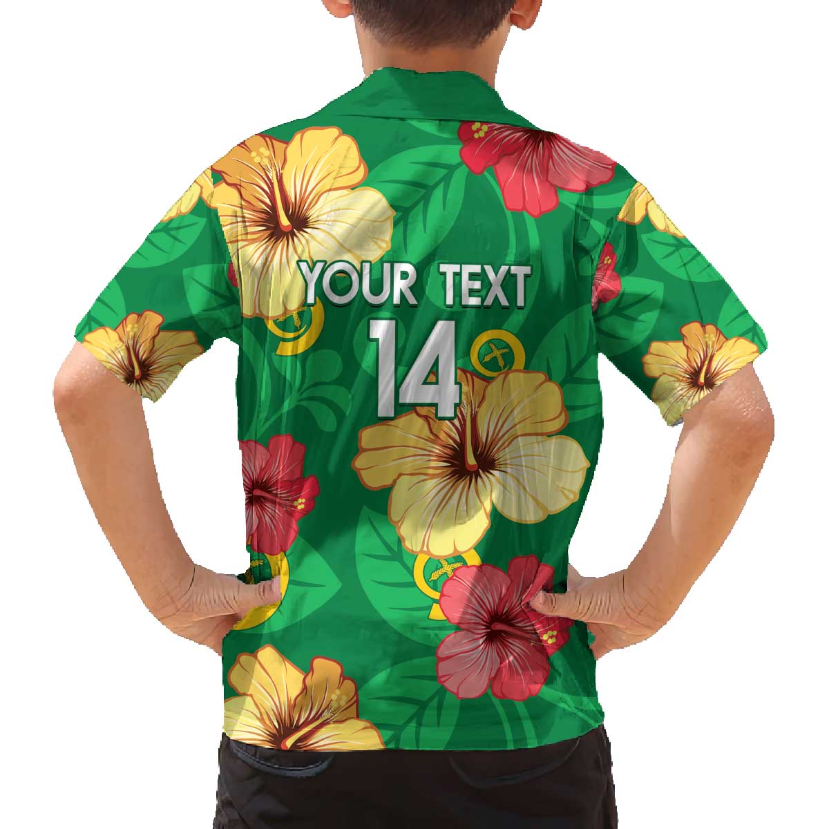Custom Vanuatu Cricket Family Matching Off The Shoulder Long Sleeve Dress and Hawaiian Shirt 2024 Tropical Flowers Version LT14 - Polynesian Pride